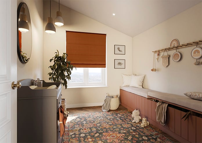 Shima Faux Silk, Rust - Twist&Fit Roman Blind - Image 7